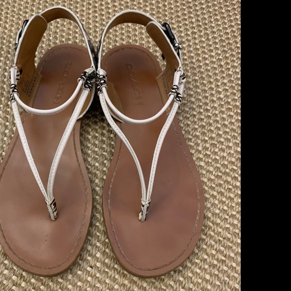 Coach snakeskin print leather sandals - Picture 5 of 11